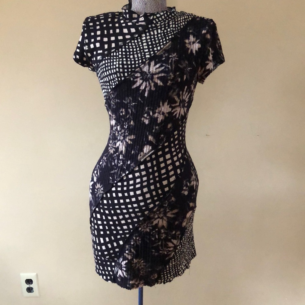 Urban Outfitters Nina Spliced Bodycon Mini Dress